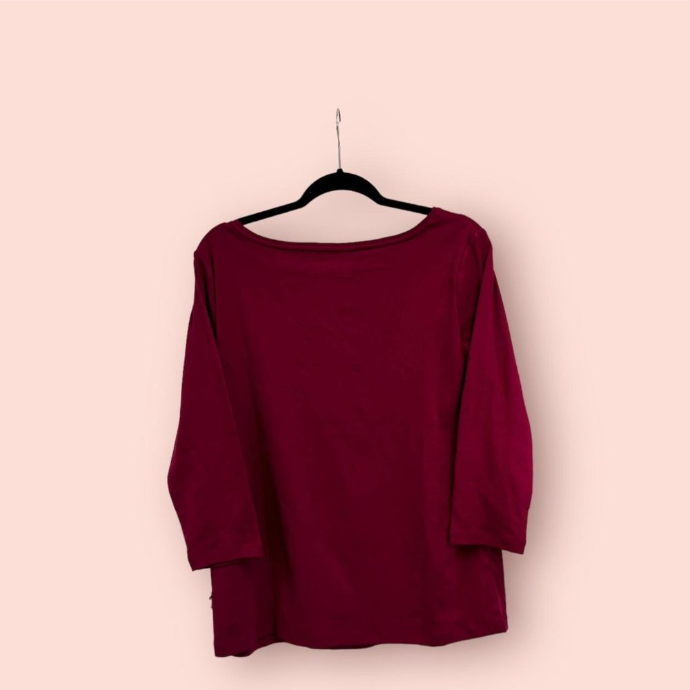 NWT: Talbots Tee/Beet Red - Picture 4 of 4